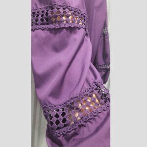 Open Laced Long Sleeve Casual Shirt